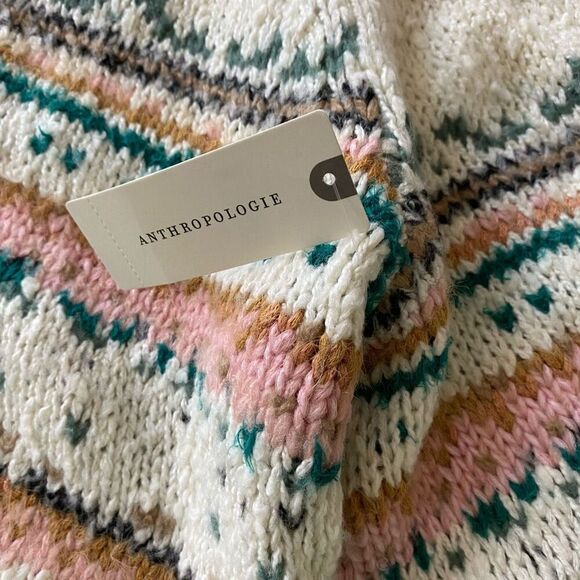 Pilcro Chunky Knit Balloon Sleeve Boxy Turtleneck Sweater NWT Size Extra Large - Picture 7 of 8